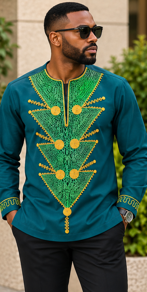 Men's African Dashiki Shirts & Embroidered Tunics