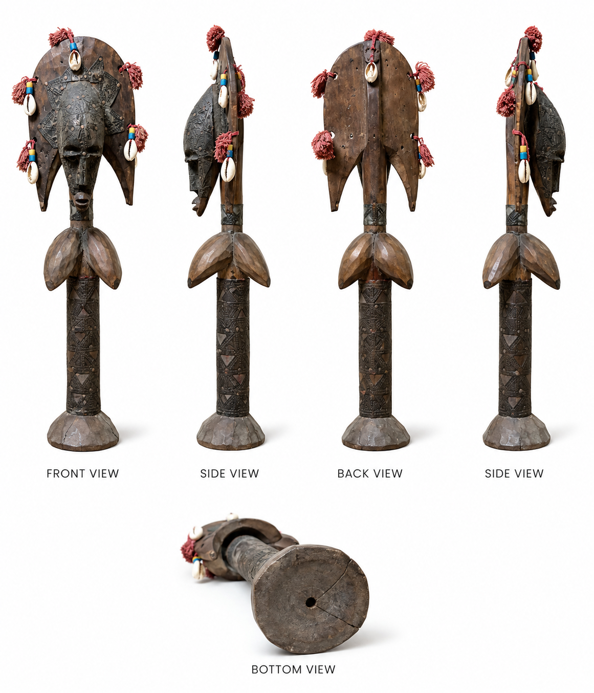 Hand-Carved African Ceremonial Figure