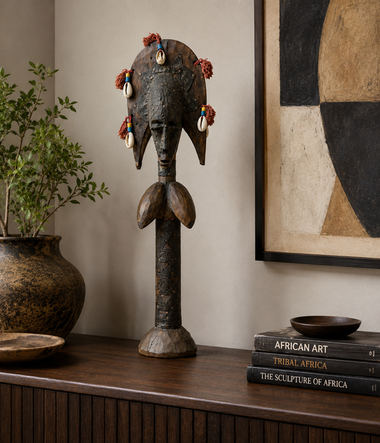 Hand-Carved African Ceremonial Figure