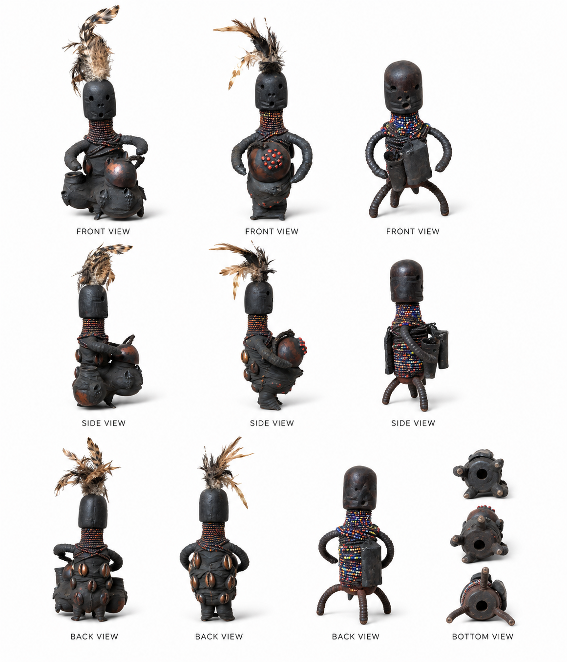 Handcrafted African Beaded Fertility Figures