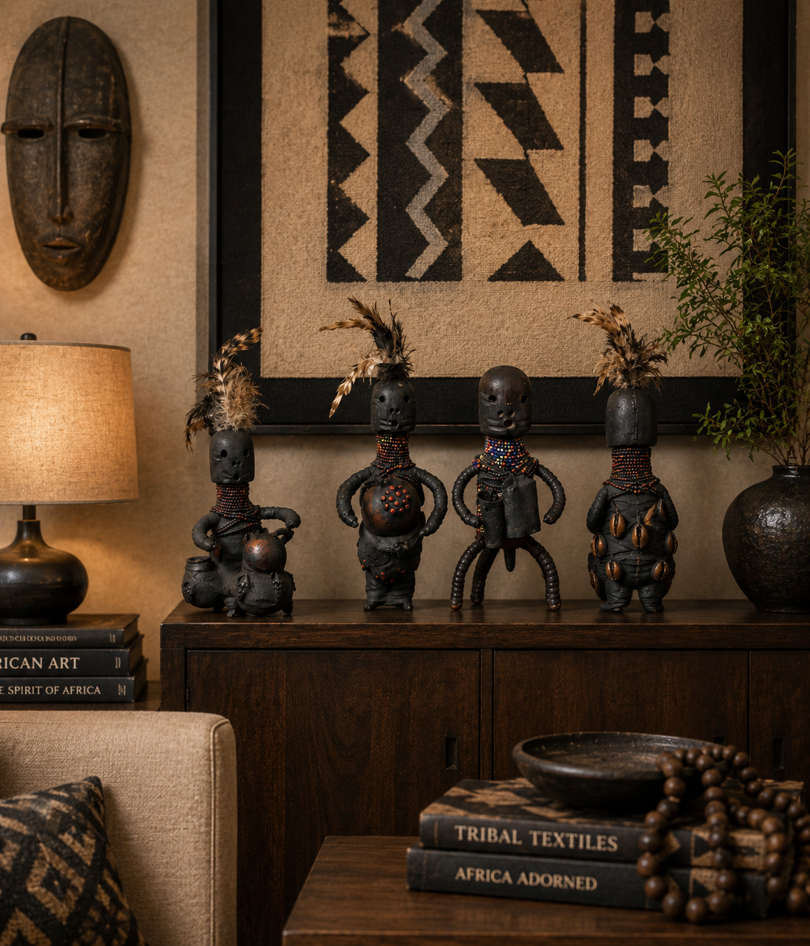 Handcrafted African Beaded Fertility Figures