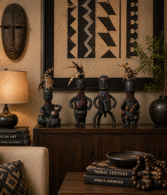 Handcrafted African Beaded Fertility Figures