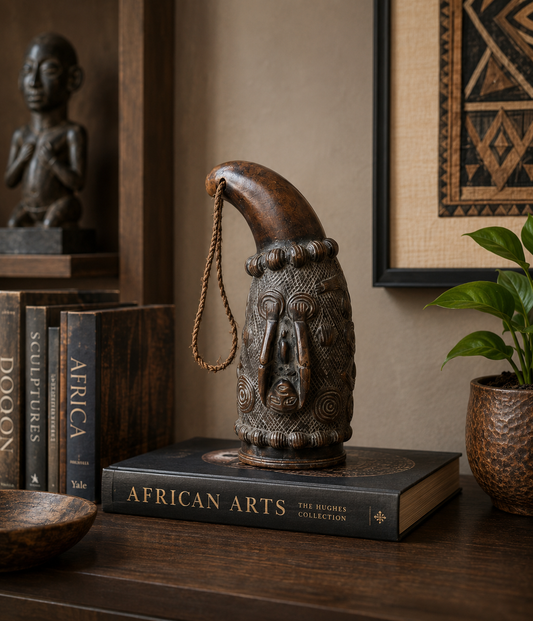 African Ceremonial Horn Vessel