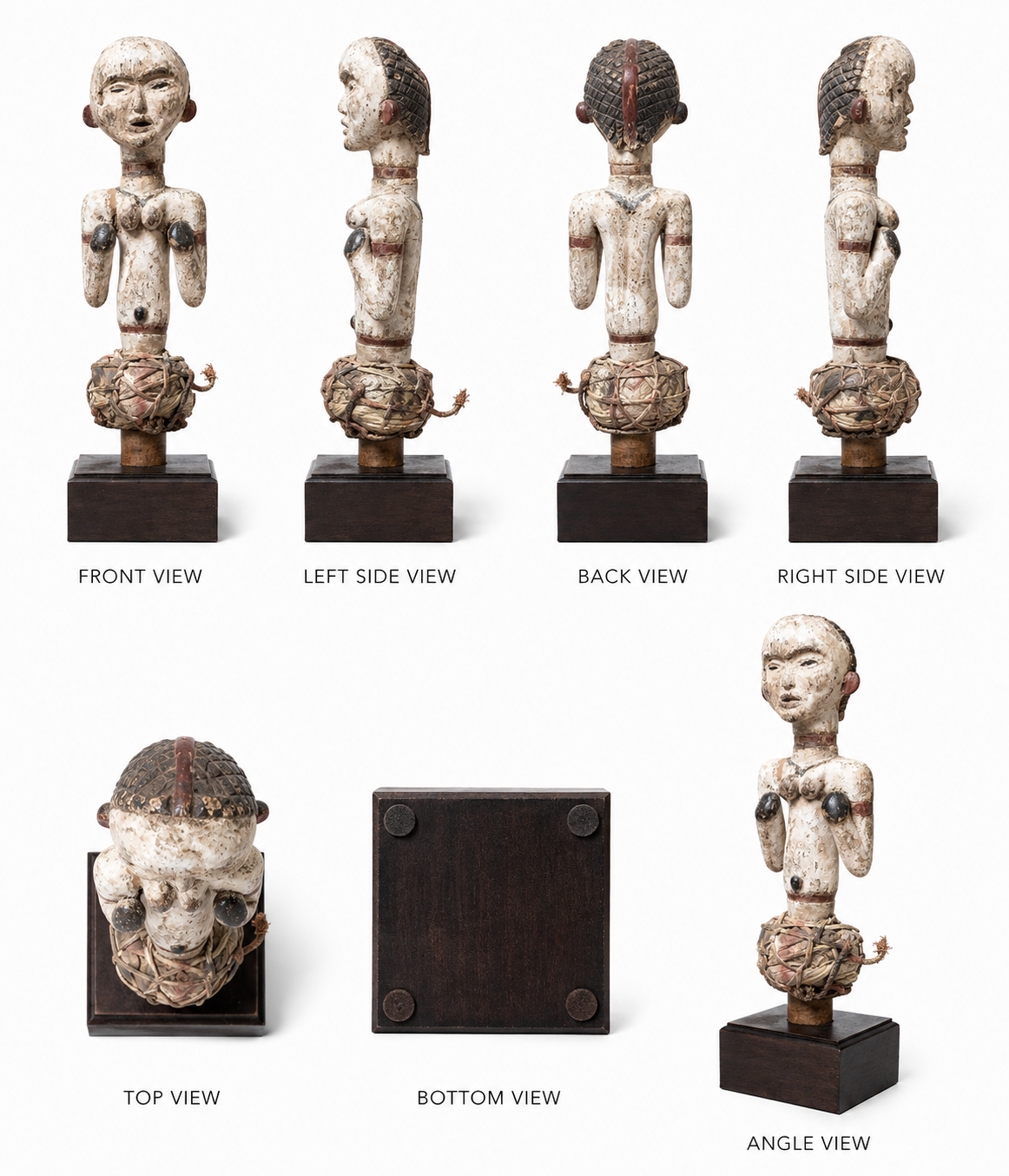 Hand-Carved African Female Ancestral Figure