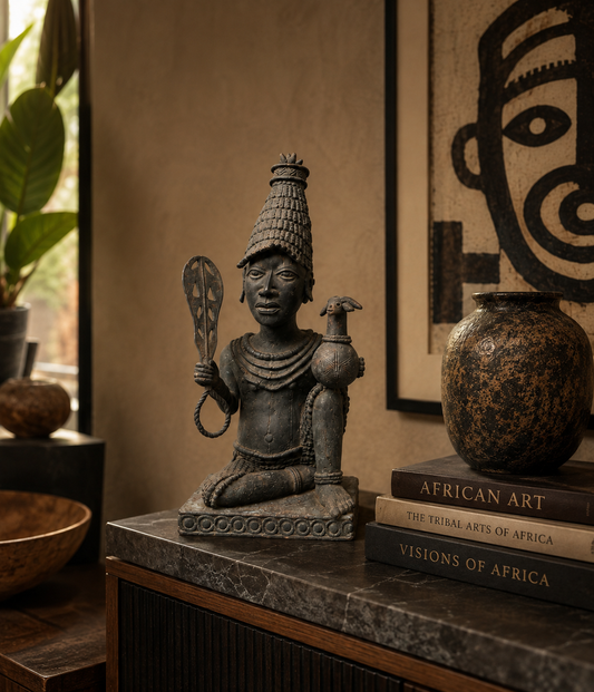 African Royal Figure Sculpture