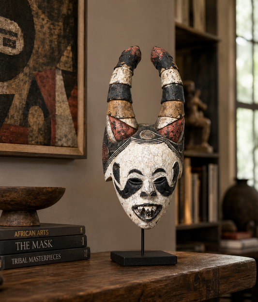 African Horned Ceremonial Mask