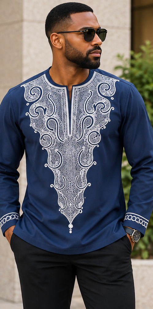 Men's African Dashiki Shirts & Embroidered Tunics