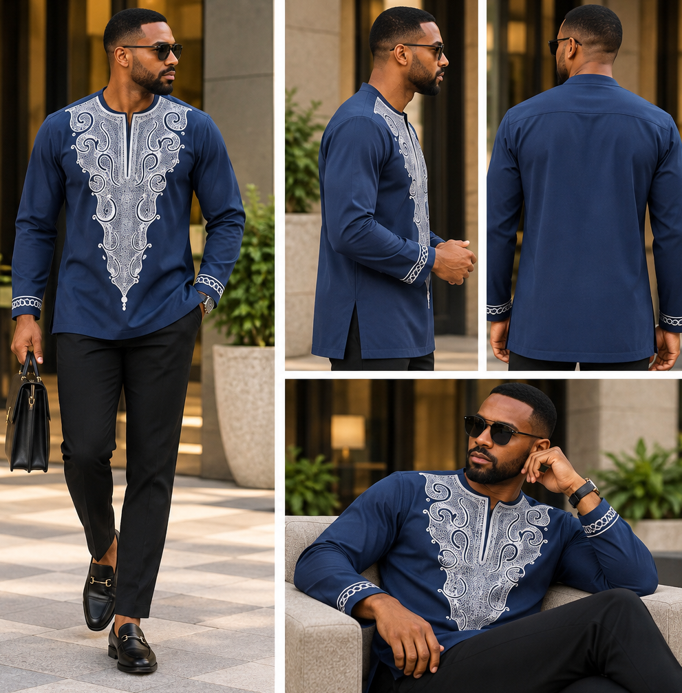 Men's African Dashiki Shirts & Embroidered Tunics