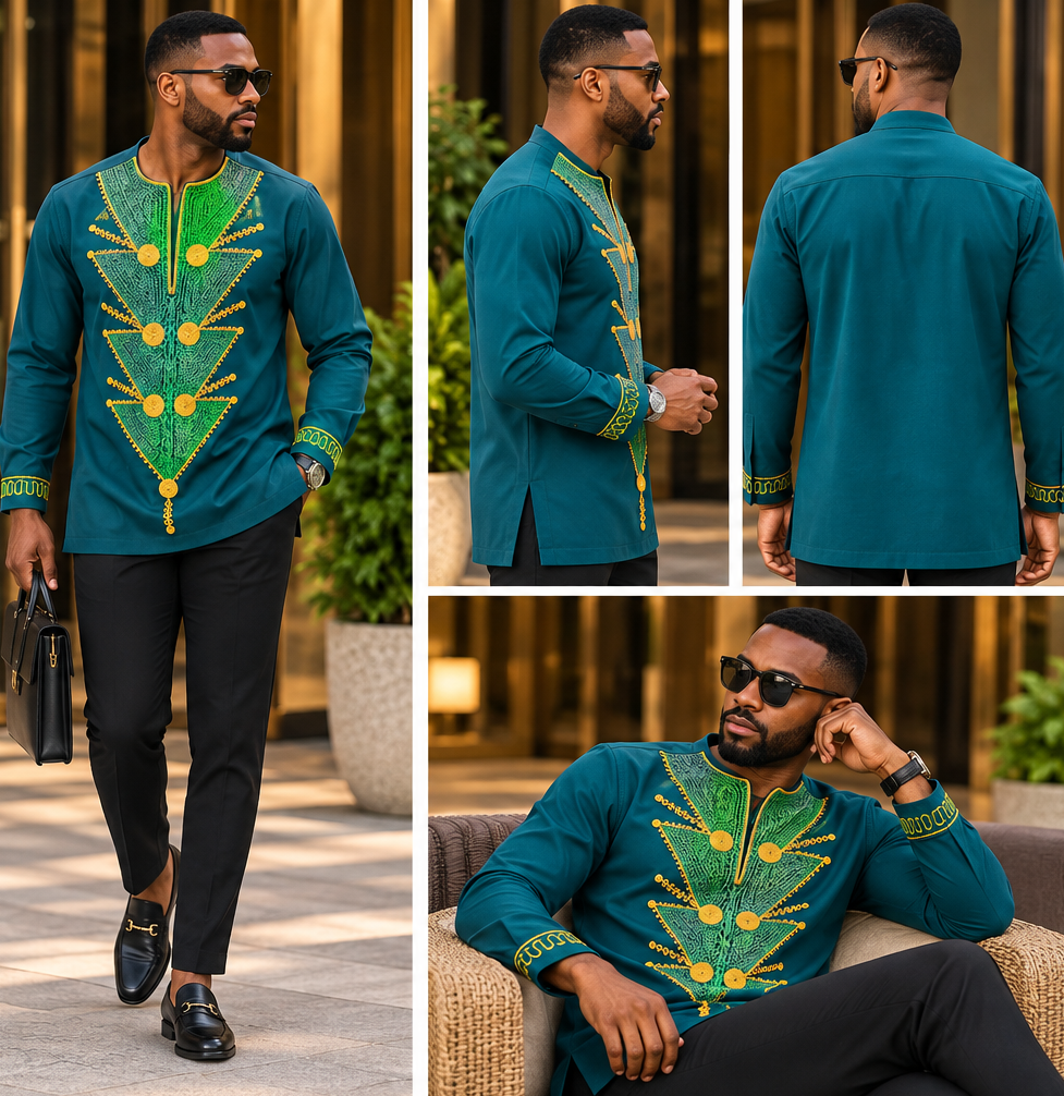 Men's African Dashiki Shirts & Embroidered Tunics