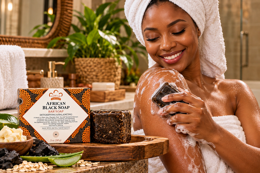 Nubian Heritage African Black Soap – Detoxifying & Balancing Bar Soap